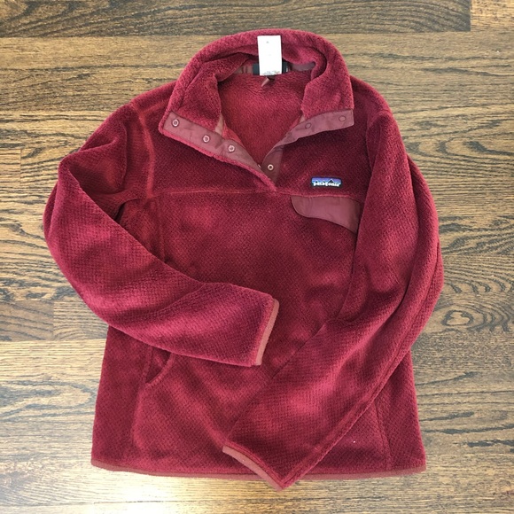 Patagonia Tops - Patagonia Re-Tool Snap-T Pullover Fleece - Red